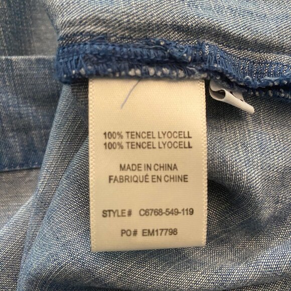 ANTHROPOLOGIE, CLOTH & STONE SUPER SOFT CHAMBRAY DENIM DRESS SZ MED, NWOT - Picture 5 of 5